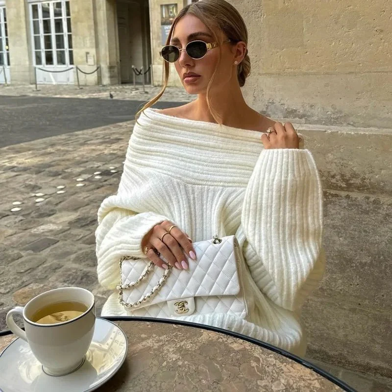 Maya Off-Shoulder Knit Sweater - Image 9