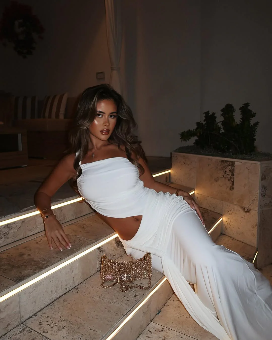 Miranel One-Shoulder Cut-Out Maxi Dress