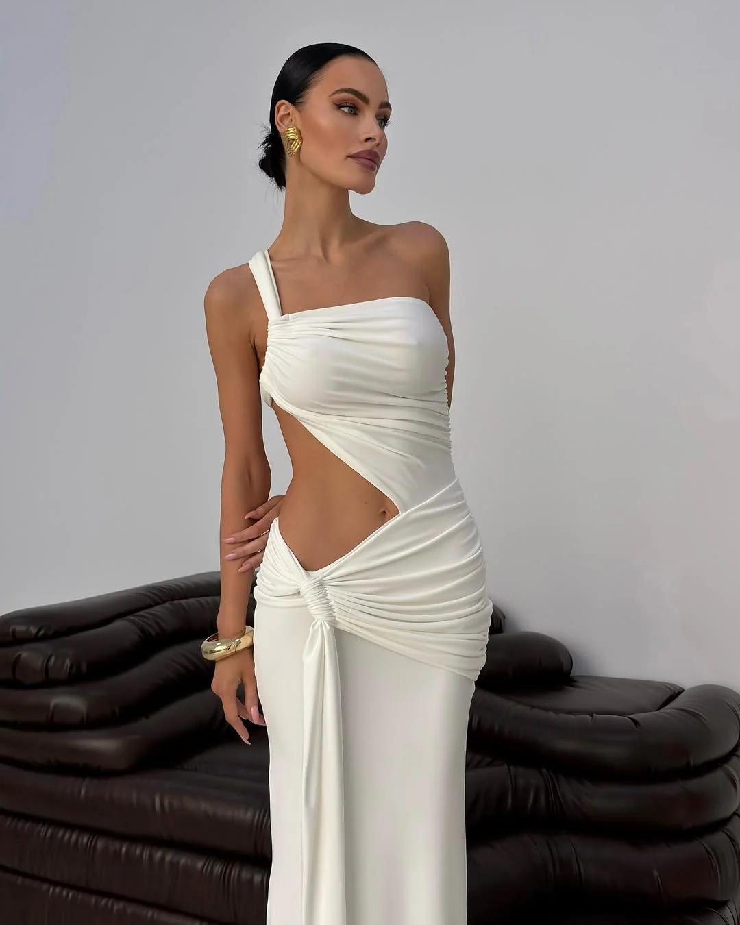 Miranel One-Shoulder Cut-Out Maxi Dress - Image 4
