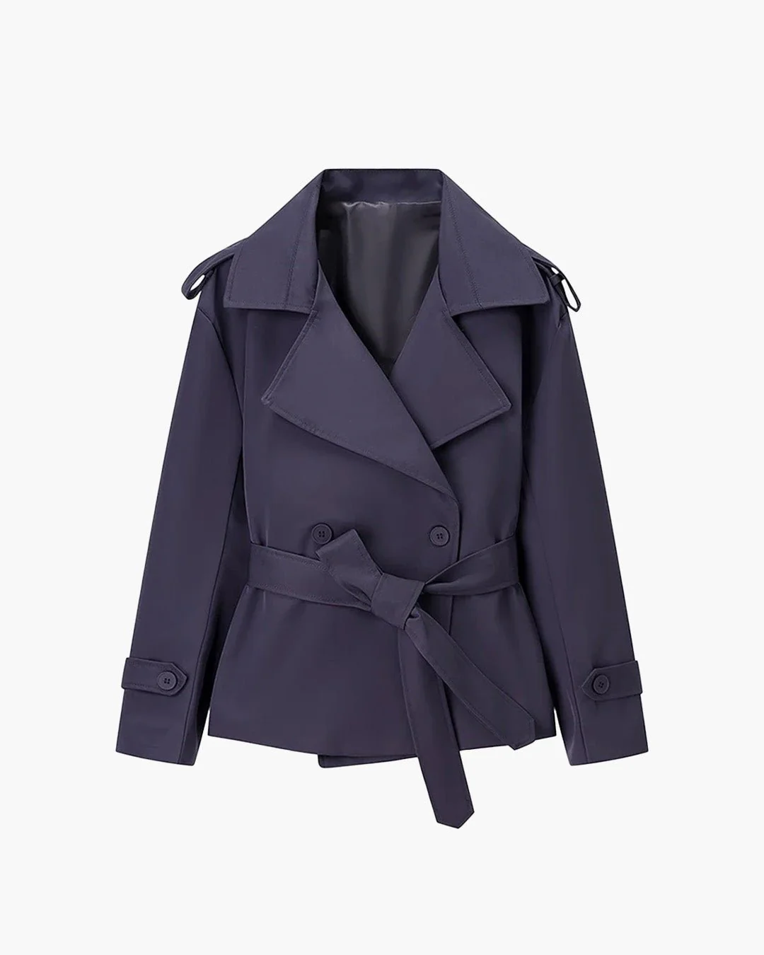 Molly Belted Cropped Trench Coat - Image 13