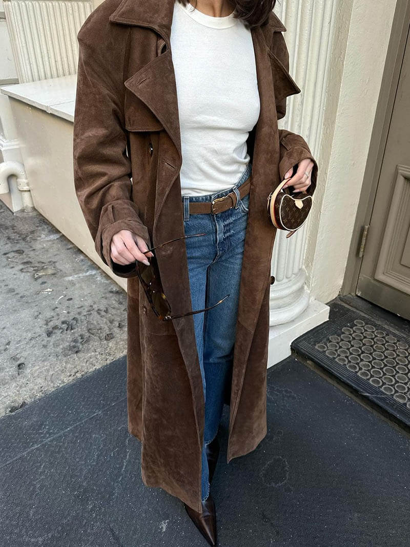 Molly faux suede Trenchcoat - Image 3