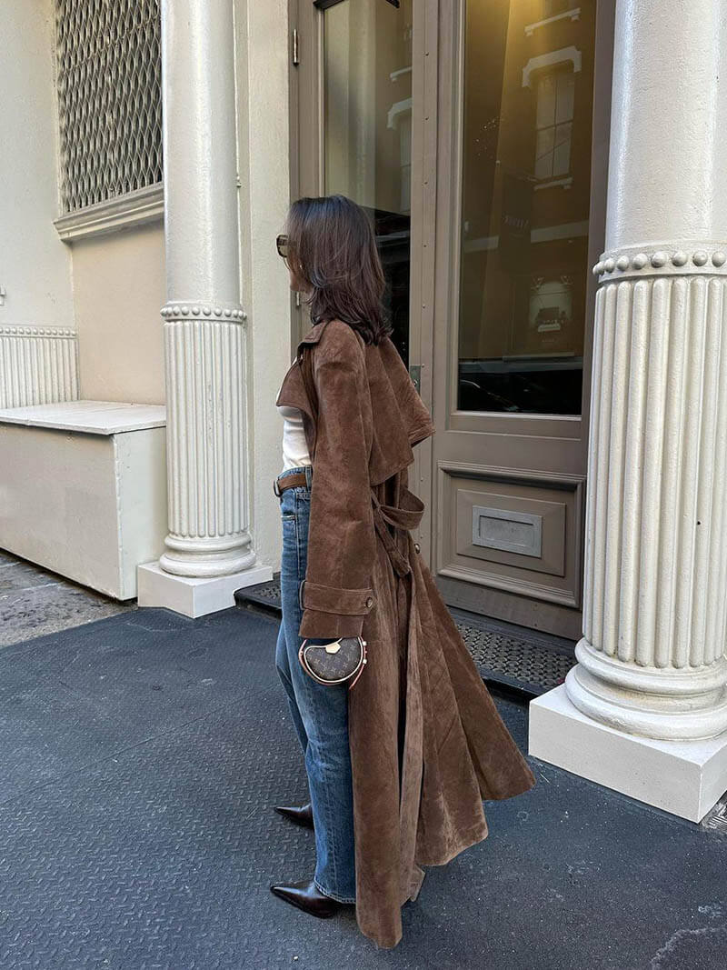 Molly faux suede Trenchcoat - Image 4