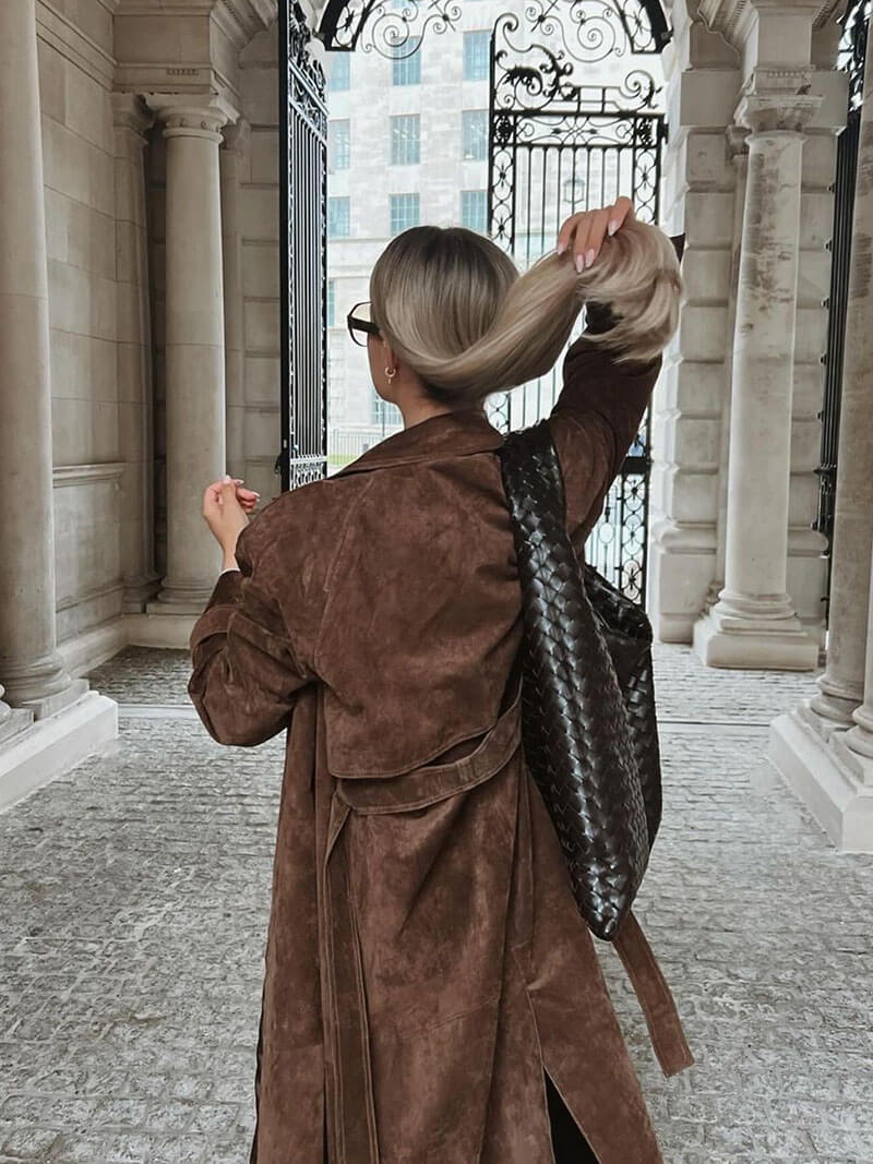 Molly faux suede Trenchcoat - Image 7
