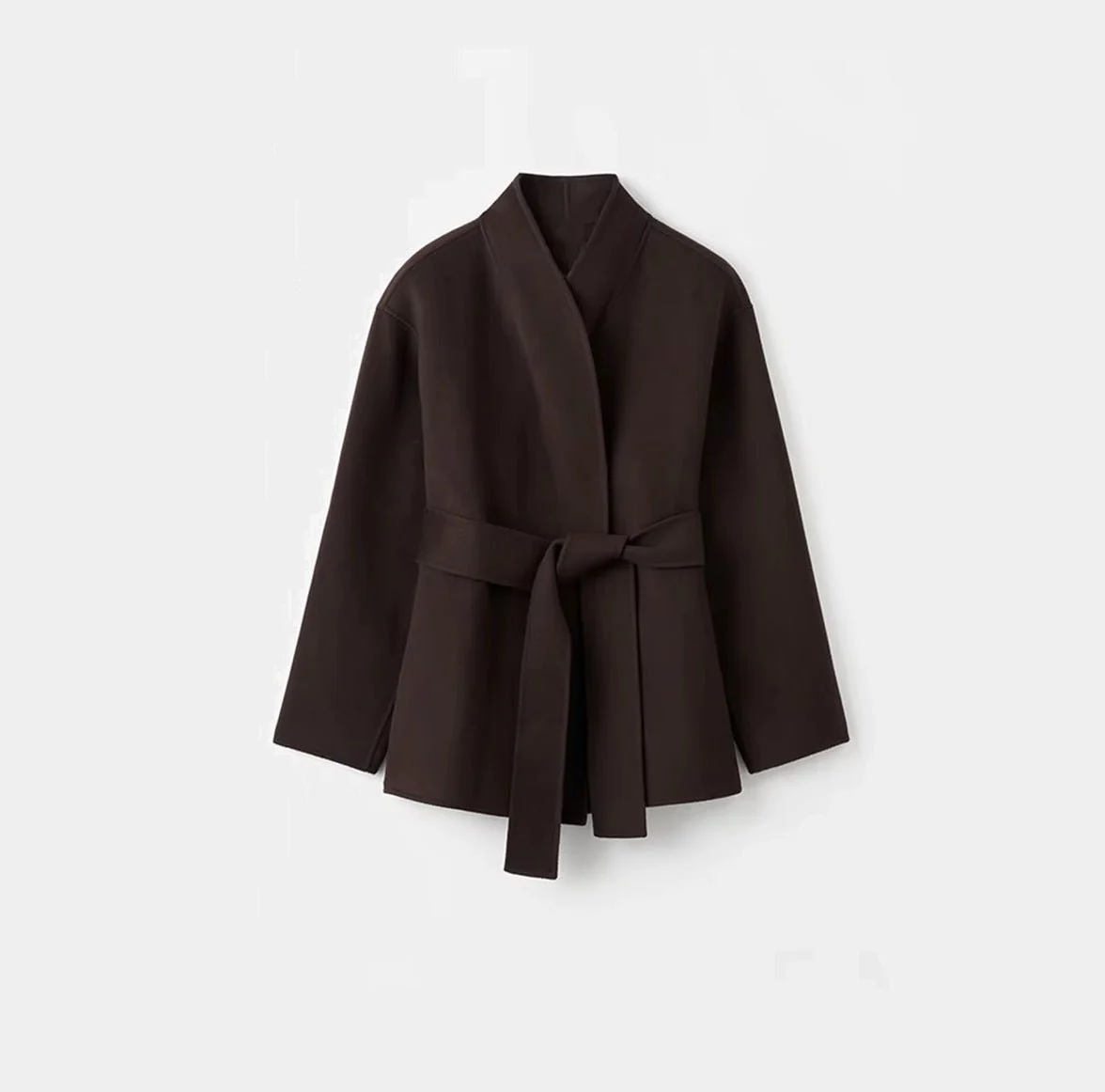 Monica Belted Oversized Wrap Coat - Image 6