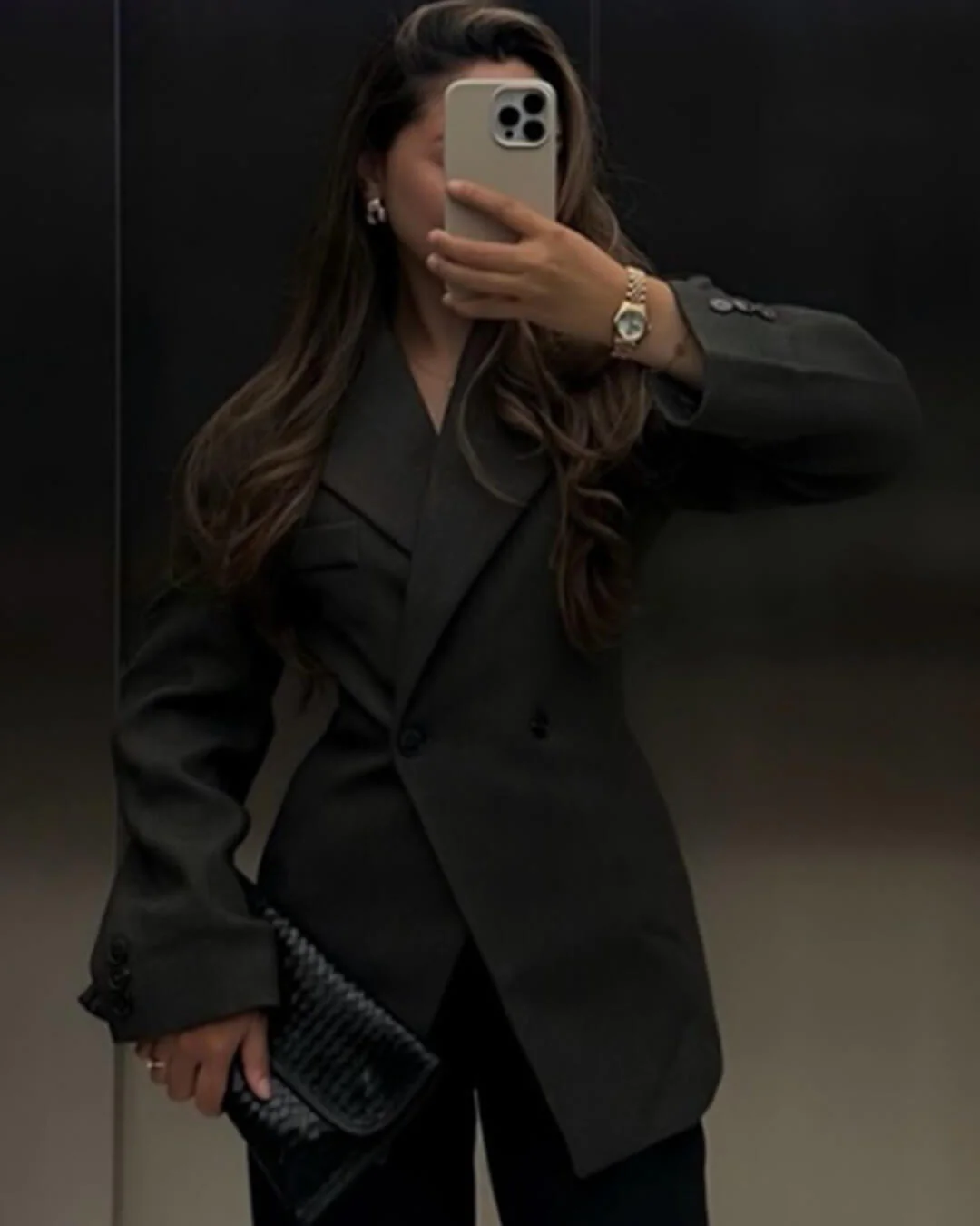 Myrna Notch Lapel Cinched Blazer - Image 6