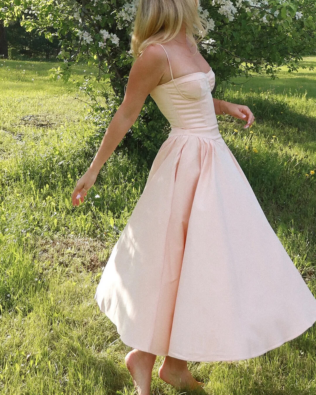 Myrna Spaghetti Strap Midi Dress