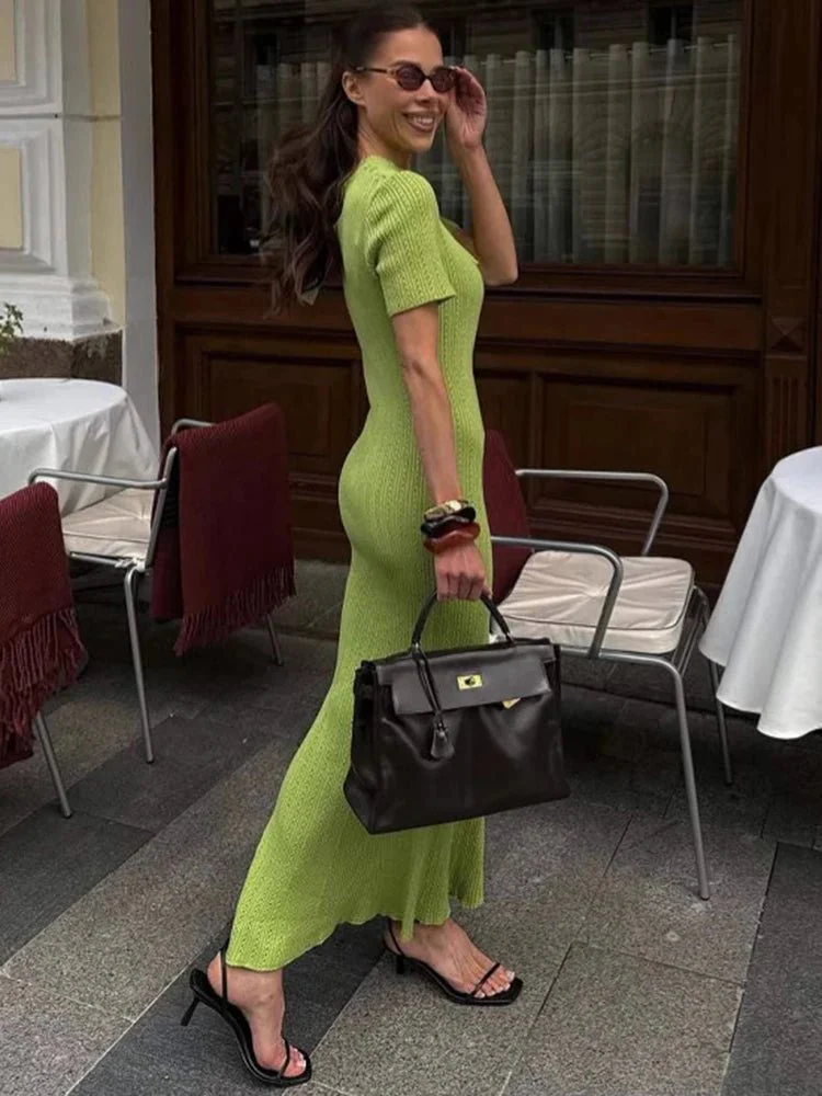 Nancy Bodycon Knitted Maxi Dress - Image 4