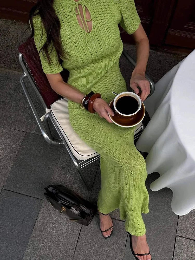 Nancy Bodycon Knitted Maxi Dress - Image 5