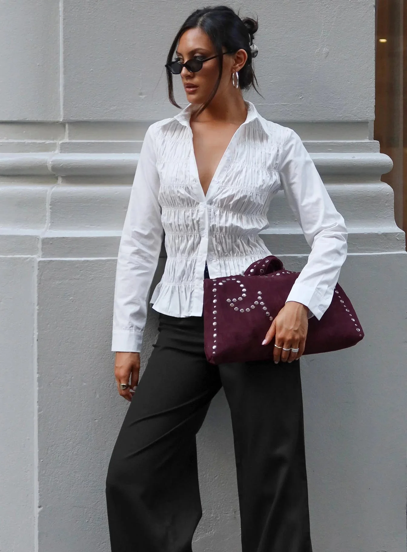 Natasha Long Sleeve Ruched Top