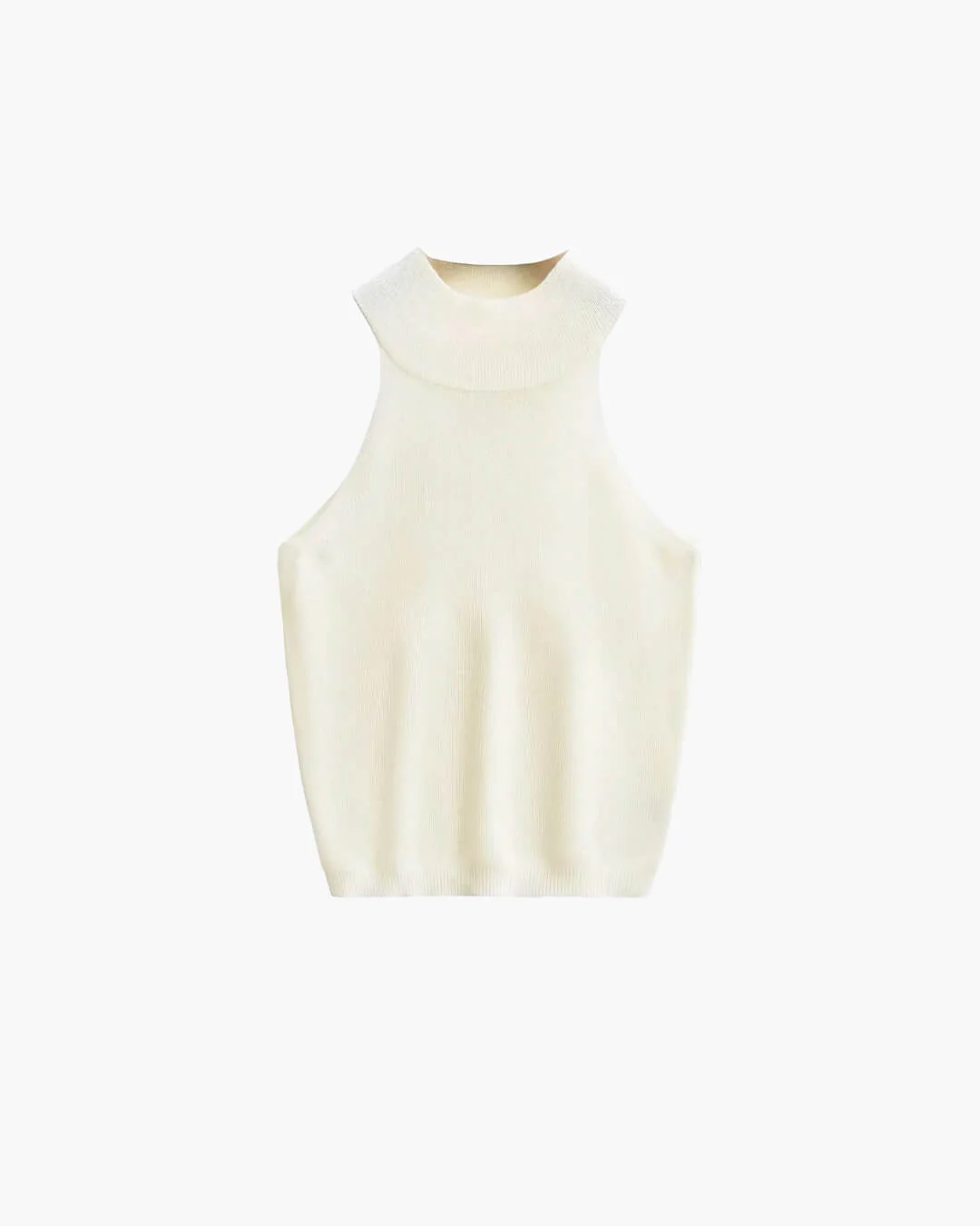 Nicky Halter Neck Sleeveless Knit Crop Top - Image 6
