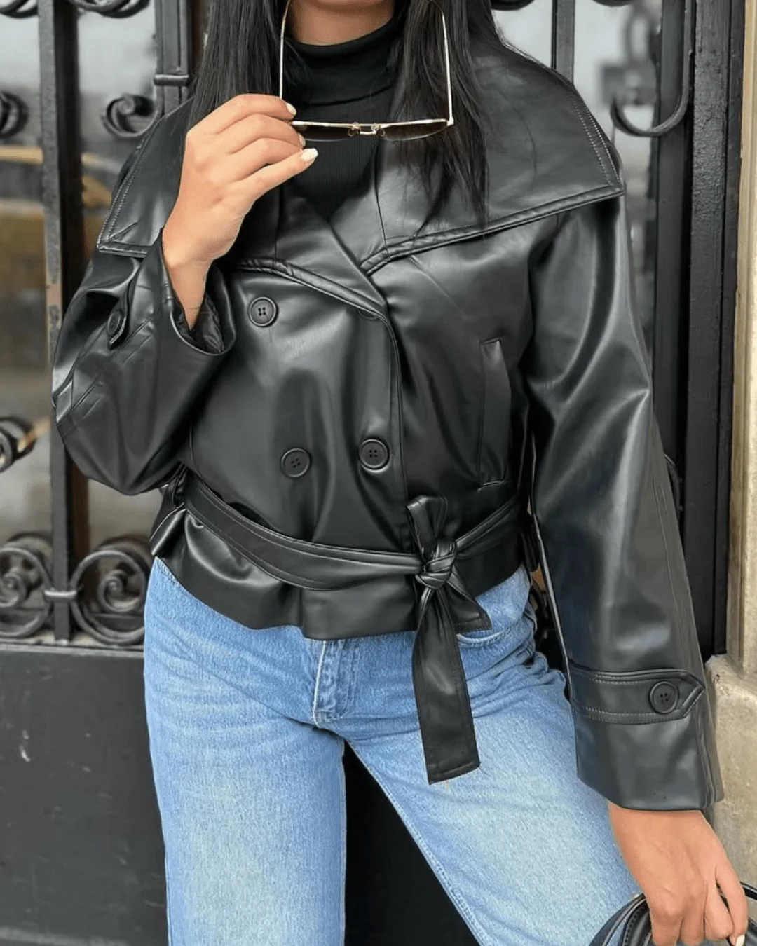 Nina Leather Jacket - Image 6