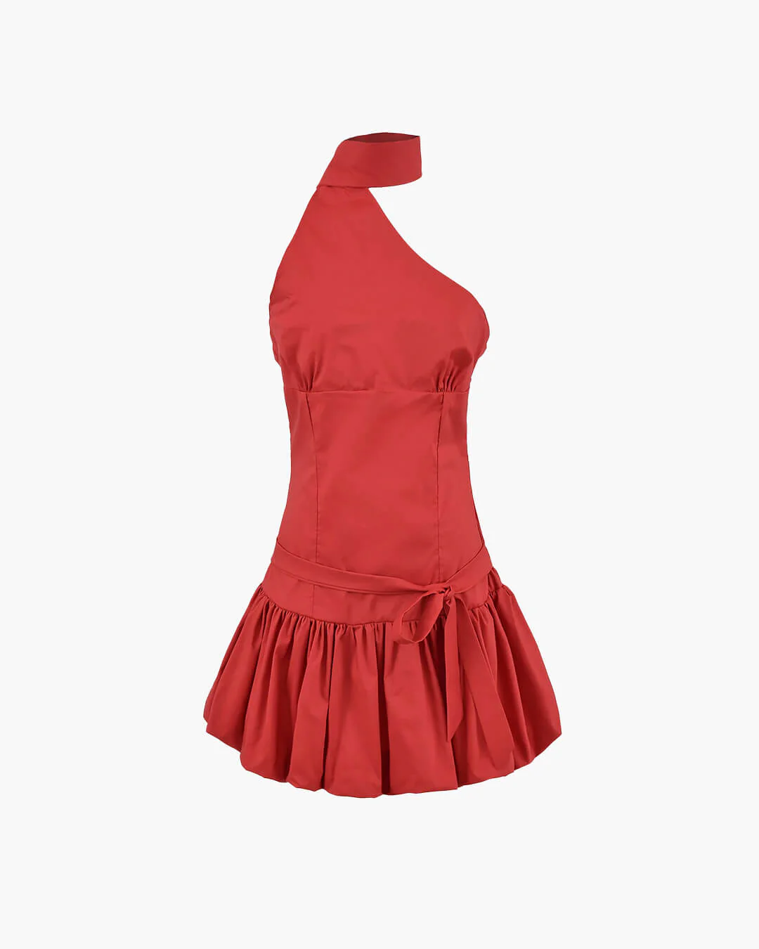 Nina One Shoulder Polka Dot Mini Dress - Image 8