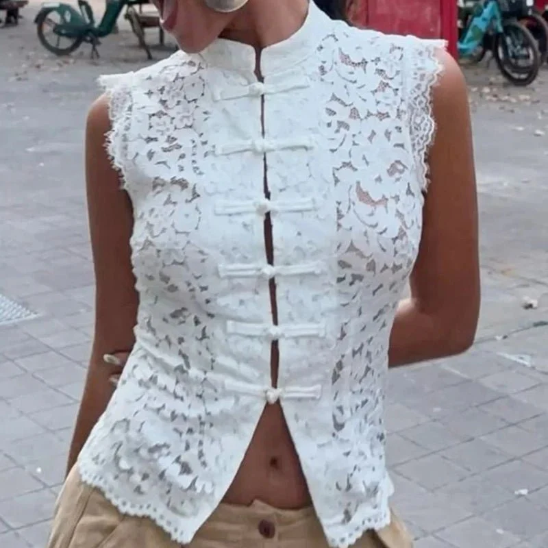 Odessa Sleeveless Lace Top - Image 3