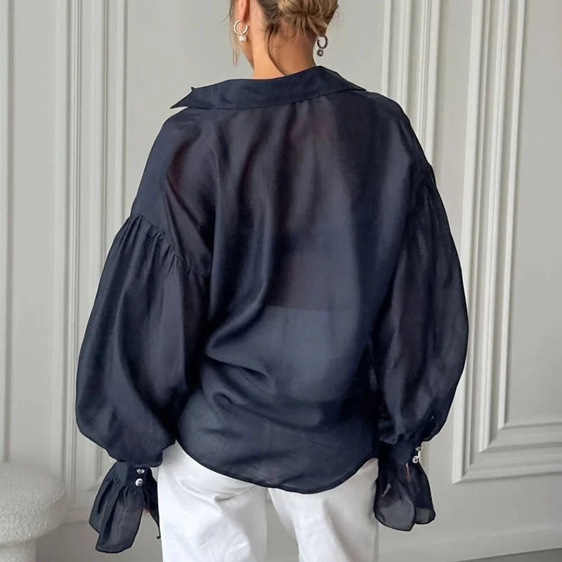 Patricia Long Sleeve Sheer Blouse - Image 3