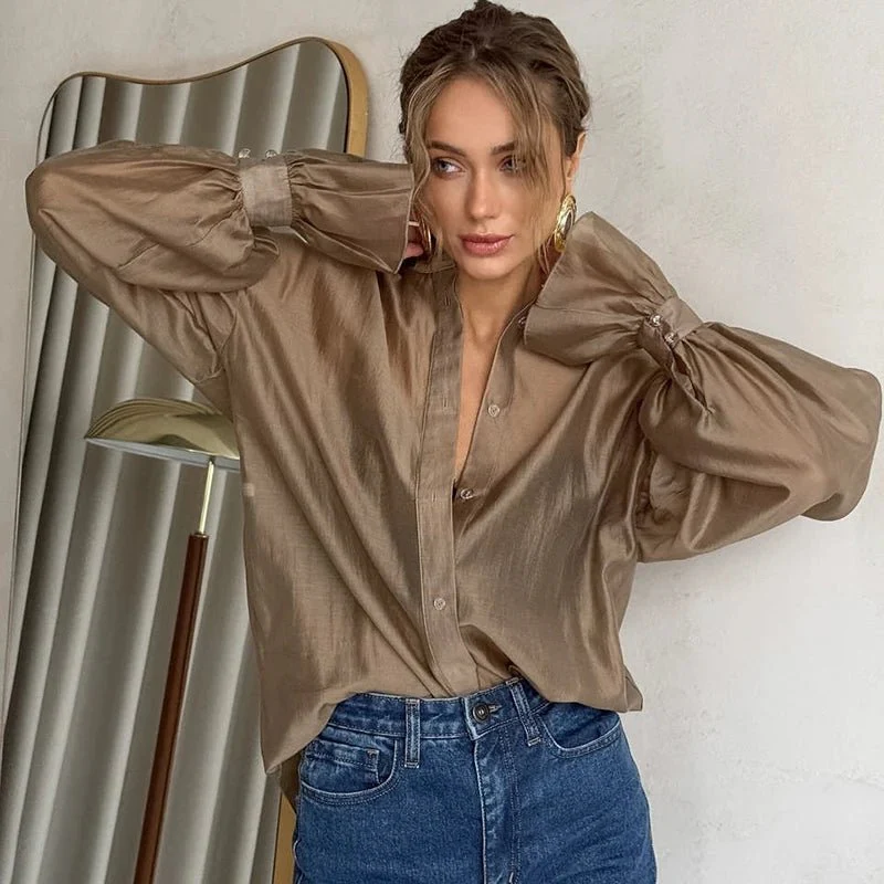 Patricia Long Sleeve Sheer Blouse - Image 4