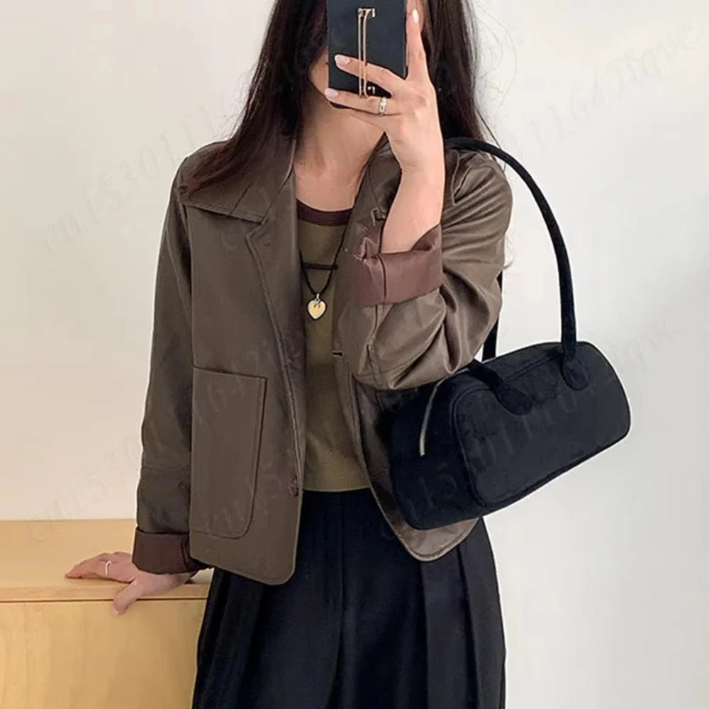 Pauleen Baguette Suede Bag - Image 5
