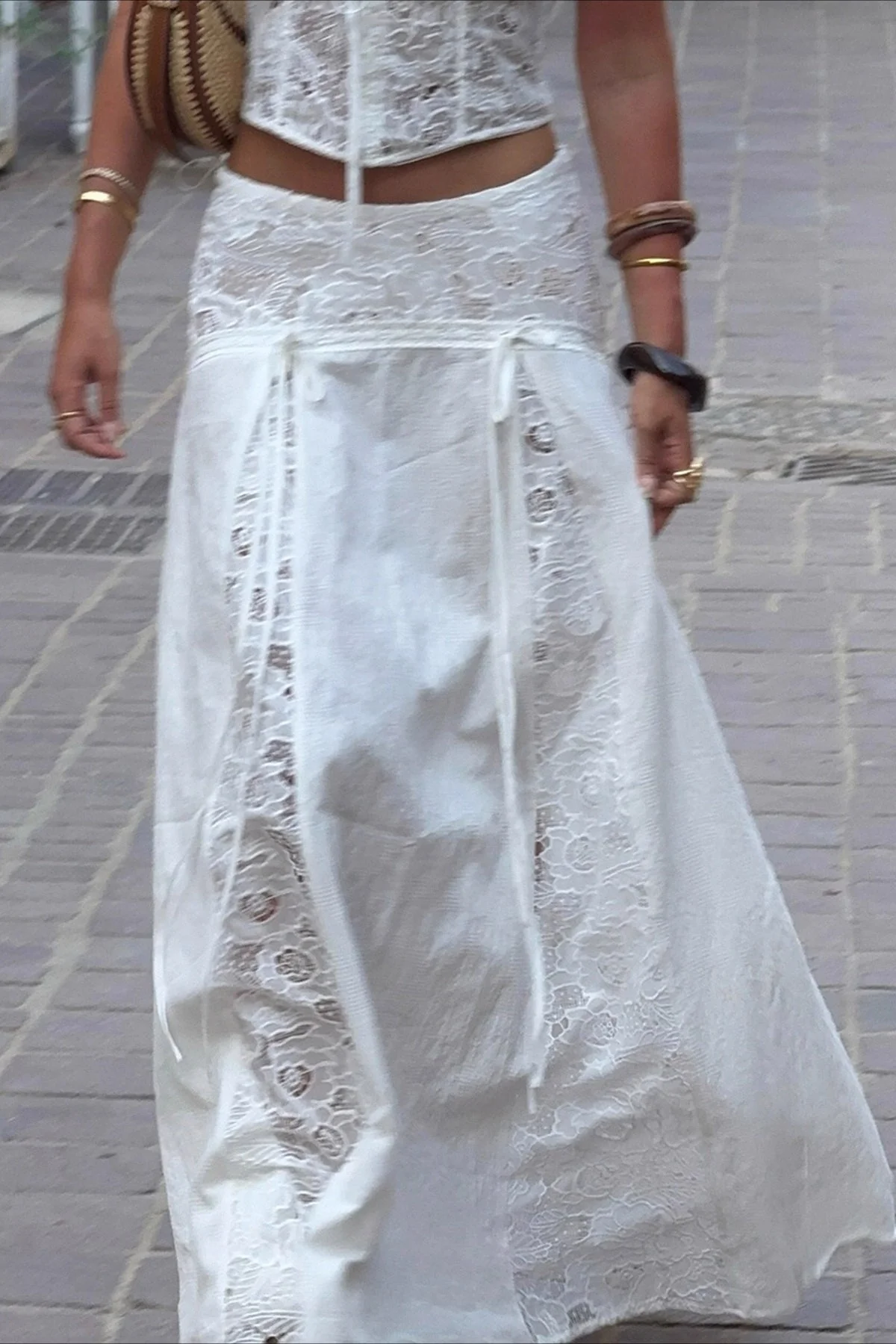 Quinn Low Waist Lace Maxi Skirt - Image 6