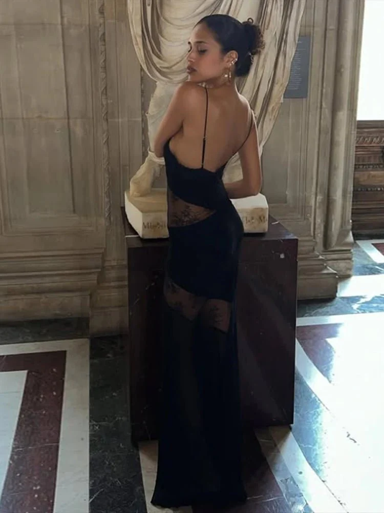 Ravenna Sheer Lace Slip Maxi Dress - Image 6