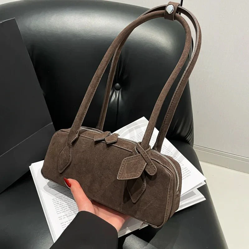 Rebecca Suede Shoulder Bag - Image 4