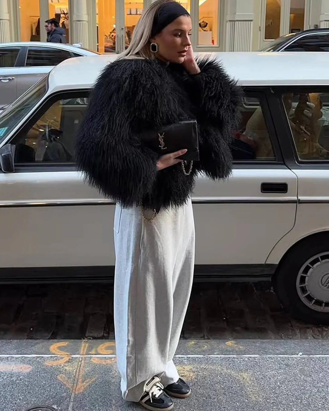 Reese Short Faux Fur Coat - Image 2