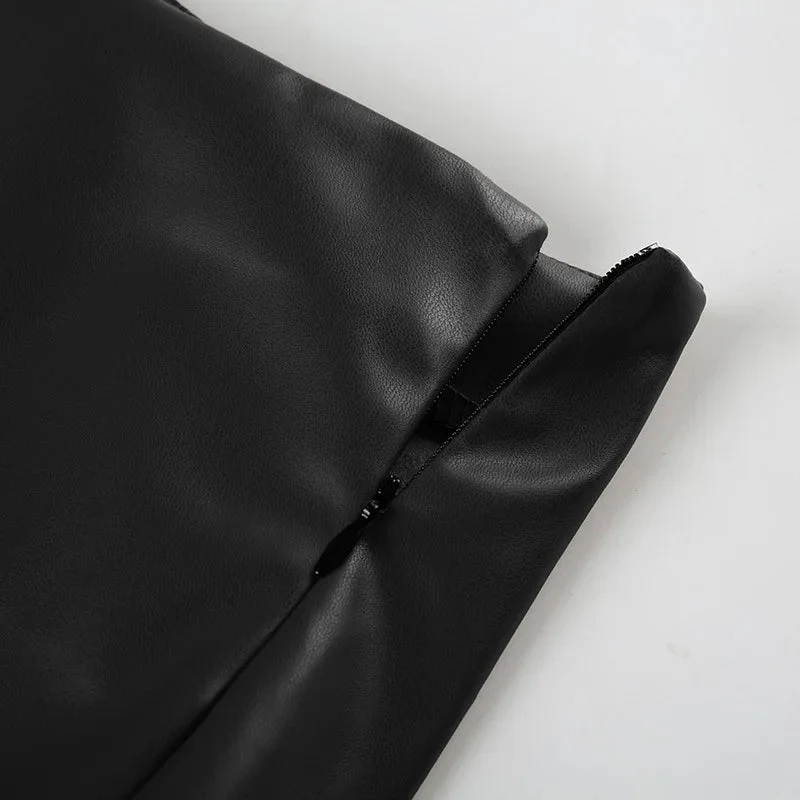 Rhian Hipster Leather Shorts - Image 5