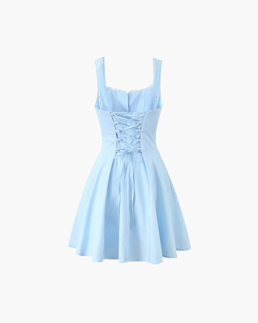 Rosa Lace-Up Back Mini Dress - Image 10