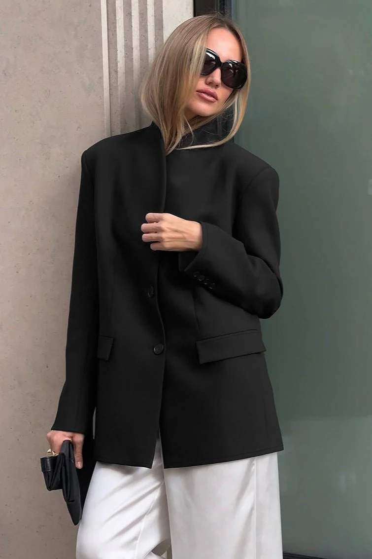 Roxie Stand Collar Blazer - Image 7