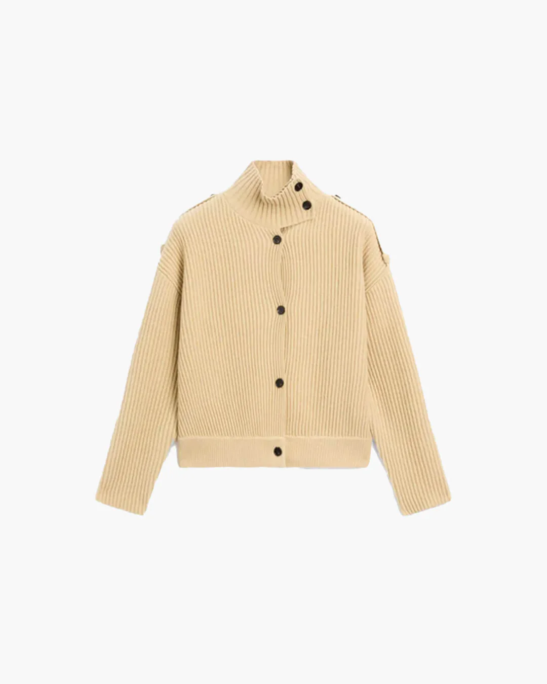 Sandra Stand Collar Knitted Cardigan - Image 2