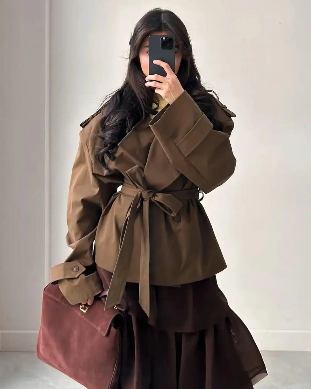 Sandy Lace Up Short Trench Coat - Image 10