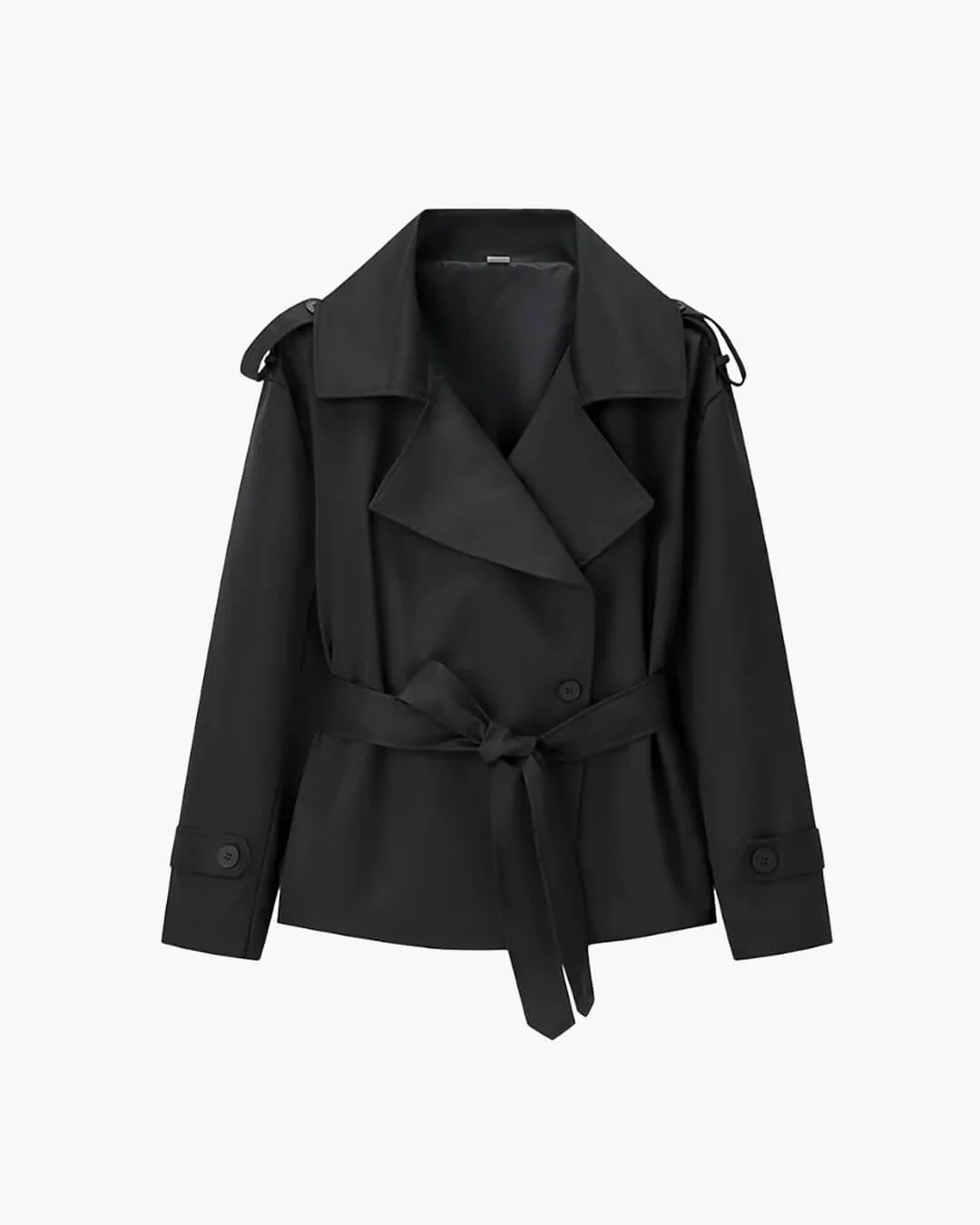 Sandy Lace Up Short Trench Coat - Image 19