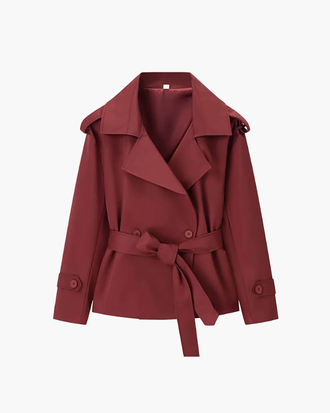 Sandy Lace Up Short Trench Coat - Image 21