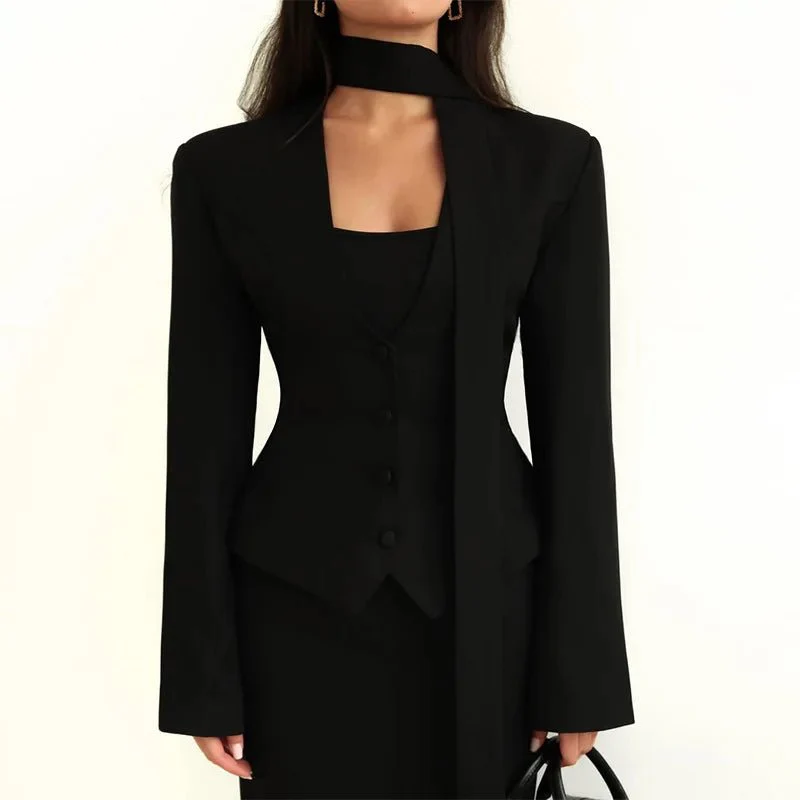 Scarlett Scarf Blazer Coat - Image 5