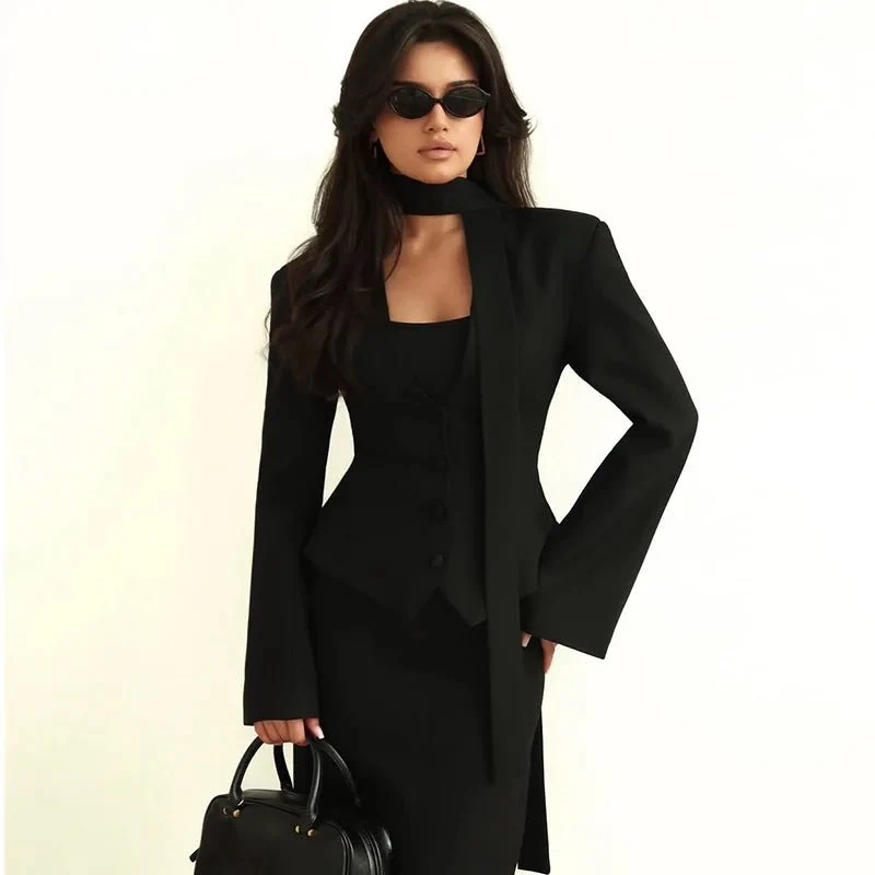 Scarlett Scarf Blazer Coat - Image 6