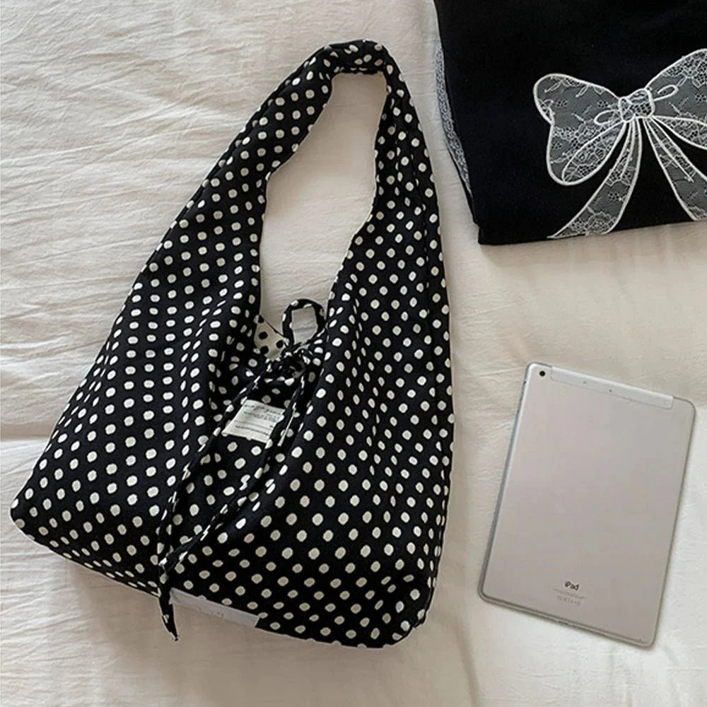 Sheila Reversible Polka Dot Hobo Bag - Image 6