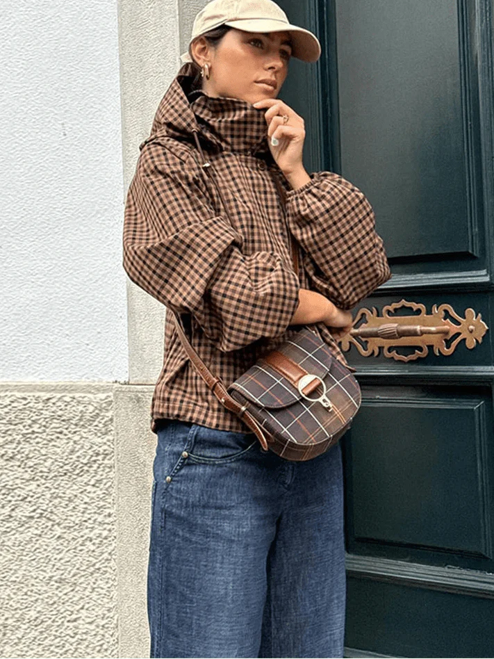 Shirley Hooded Plaid Shirt Jacket - Image 2