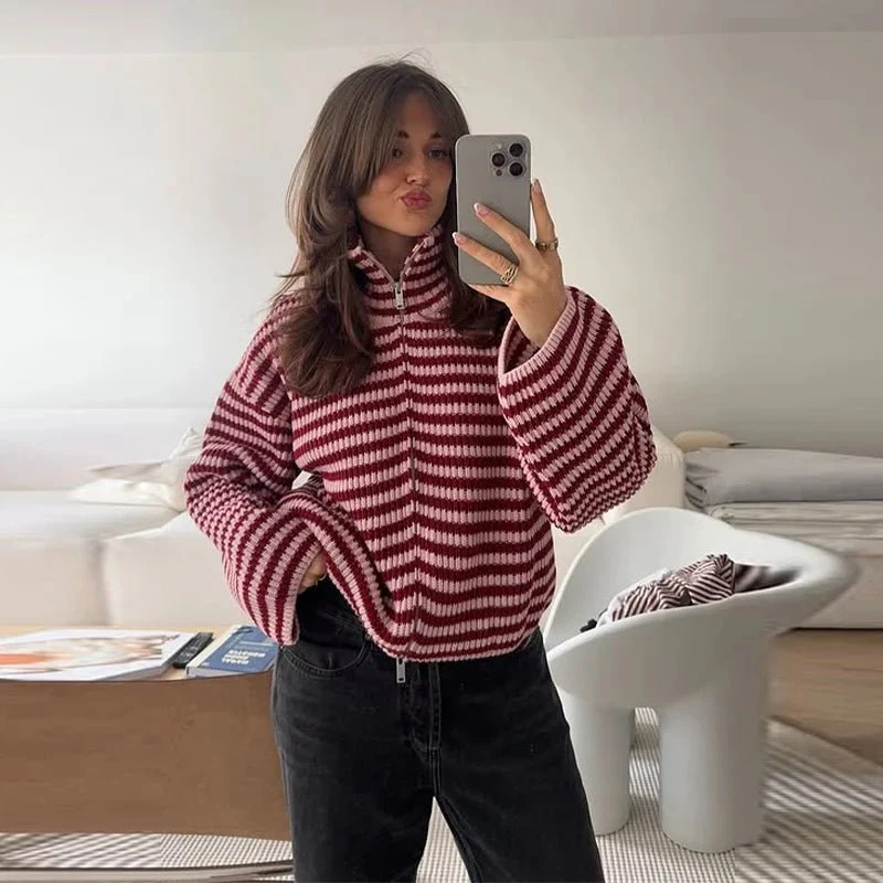 Simona Knit Zip Sweater - Image 3