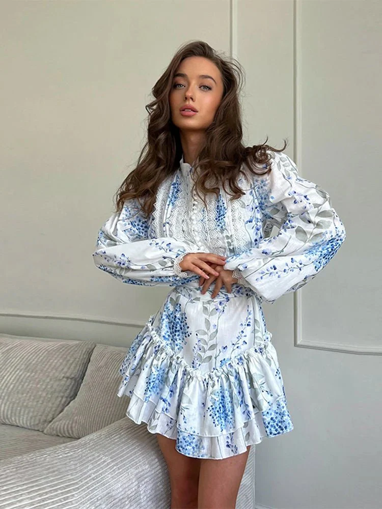 Sophia Belted Ruffle Mini Dress - Image 2
