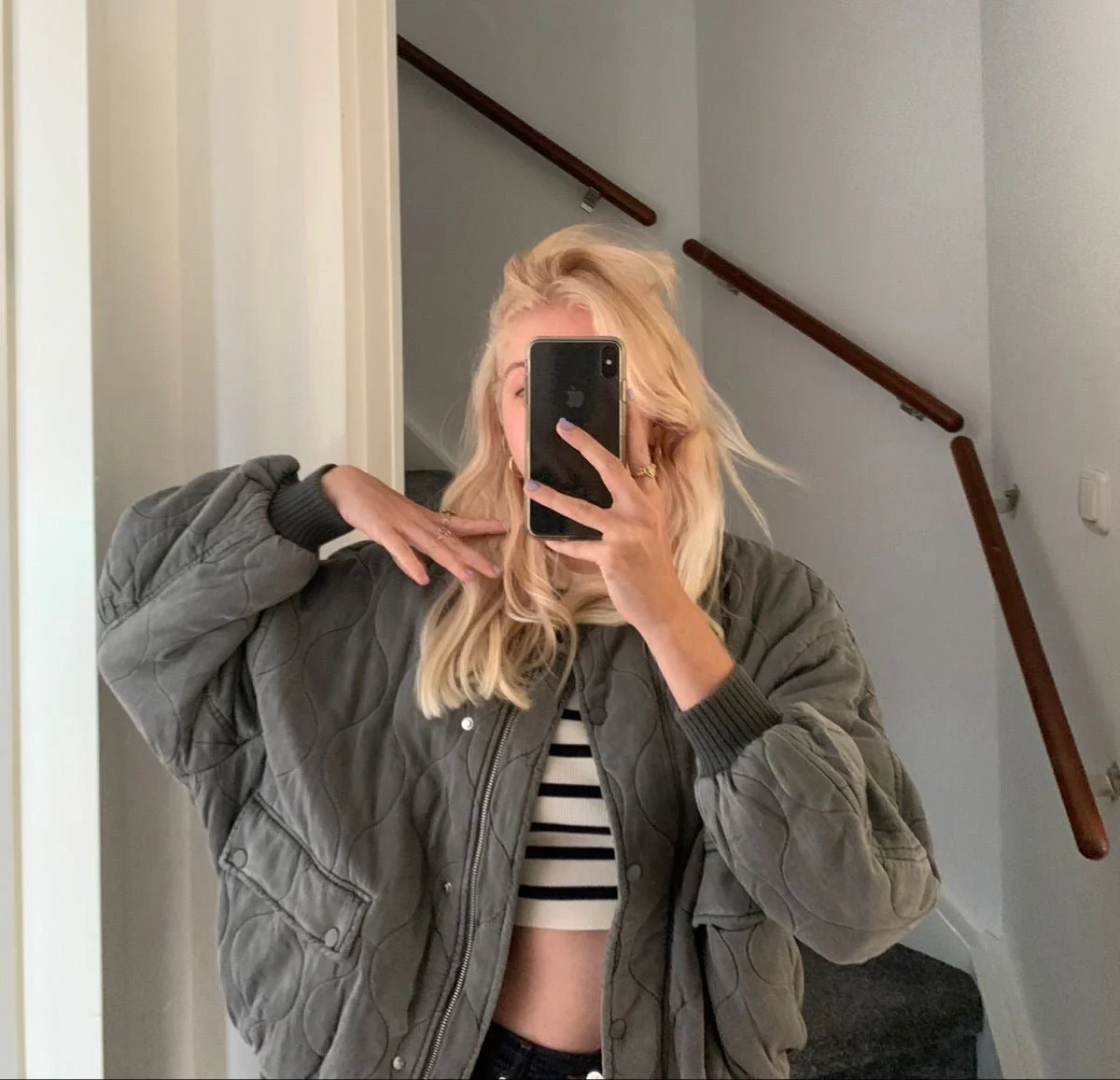 Sophie Padded Bomber Jacket - Image 7