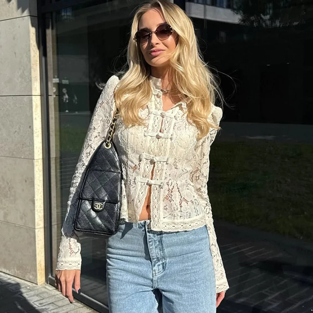 Suzan Long Sleeve Lace Blouse - Image 4