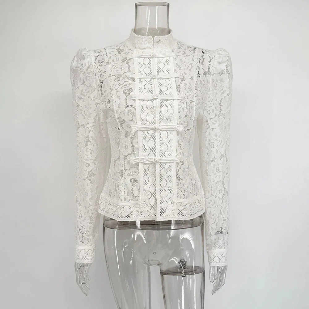 Suzan Long Sleeve Lace Blouse - Image 8