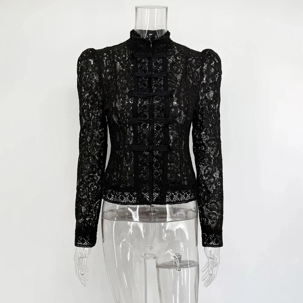 Suzan Long Sleeve Lace Blouse - Image 9