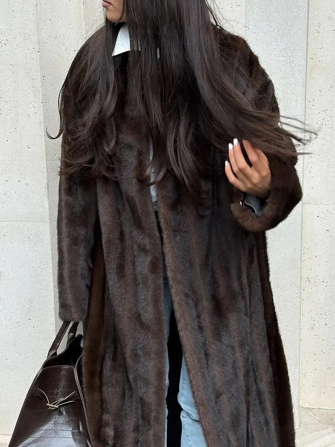 Suzy Faux Fur Maxi Coat - Image 2
