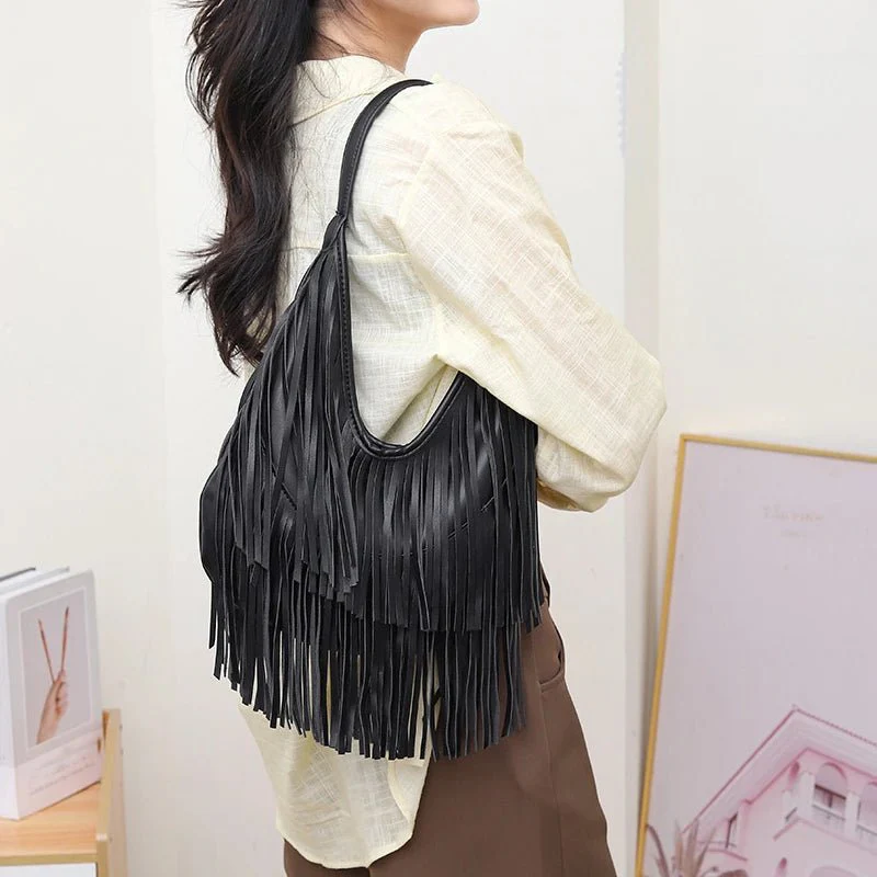 Tatiana Tasseled Hobo Bag - Image 2