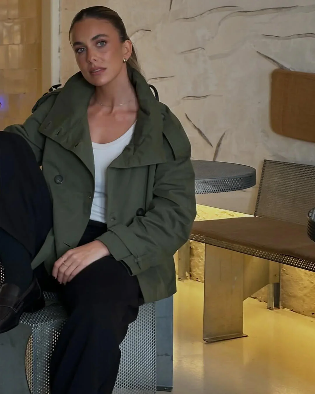 Thea Belted Short Trench Coat - Image 12