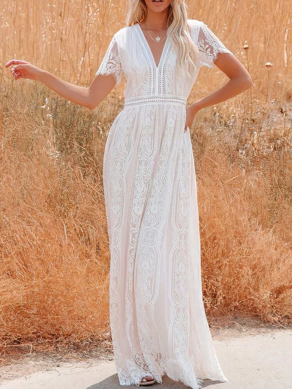 Tilda Bohemian Lace Maxi Dress