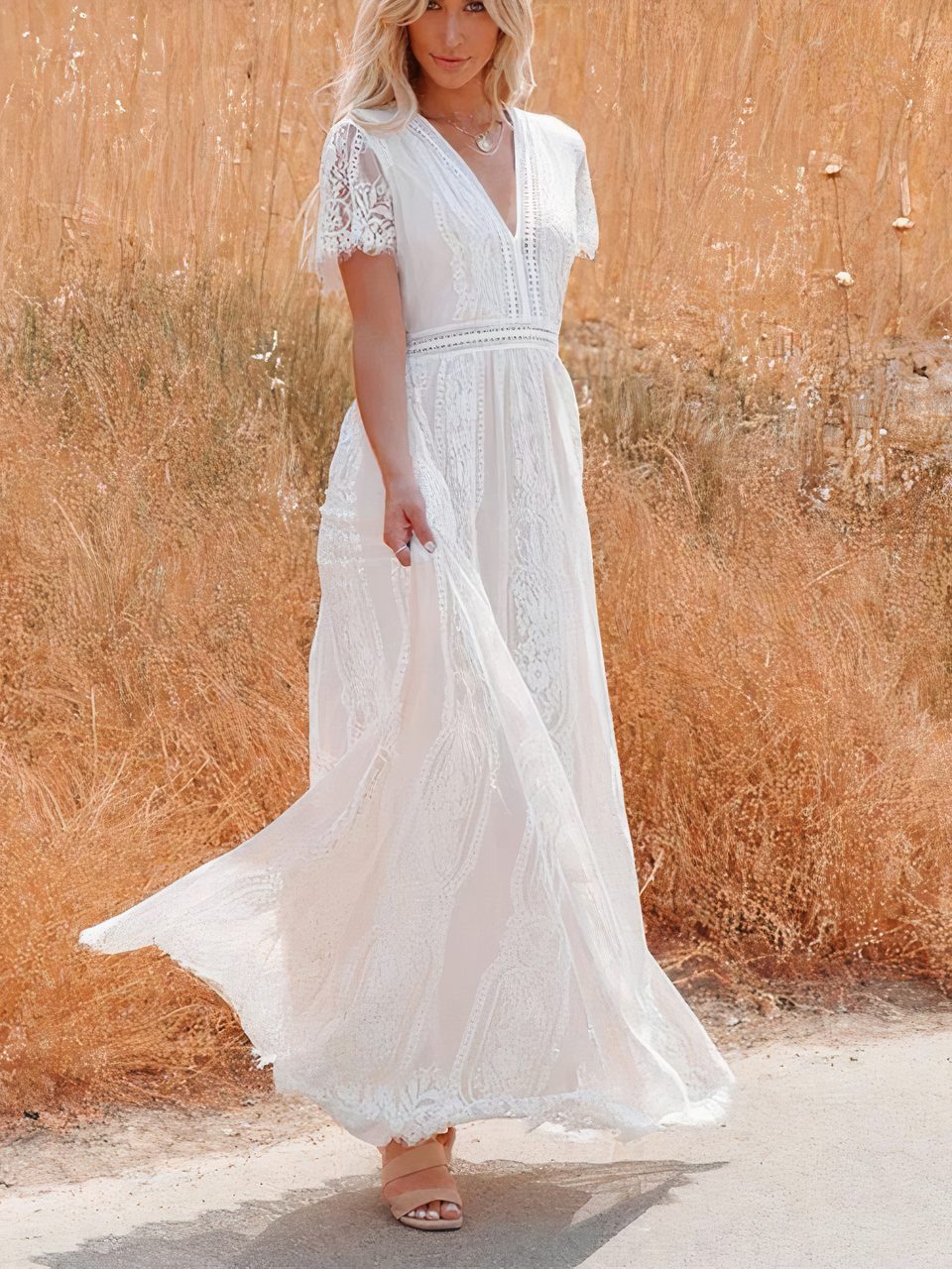 Tilda Bohemian Lace Maxi Dress - Image 3