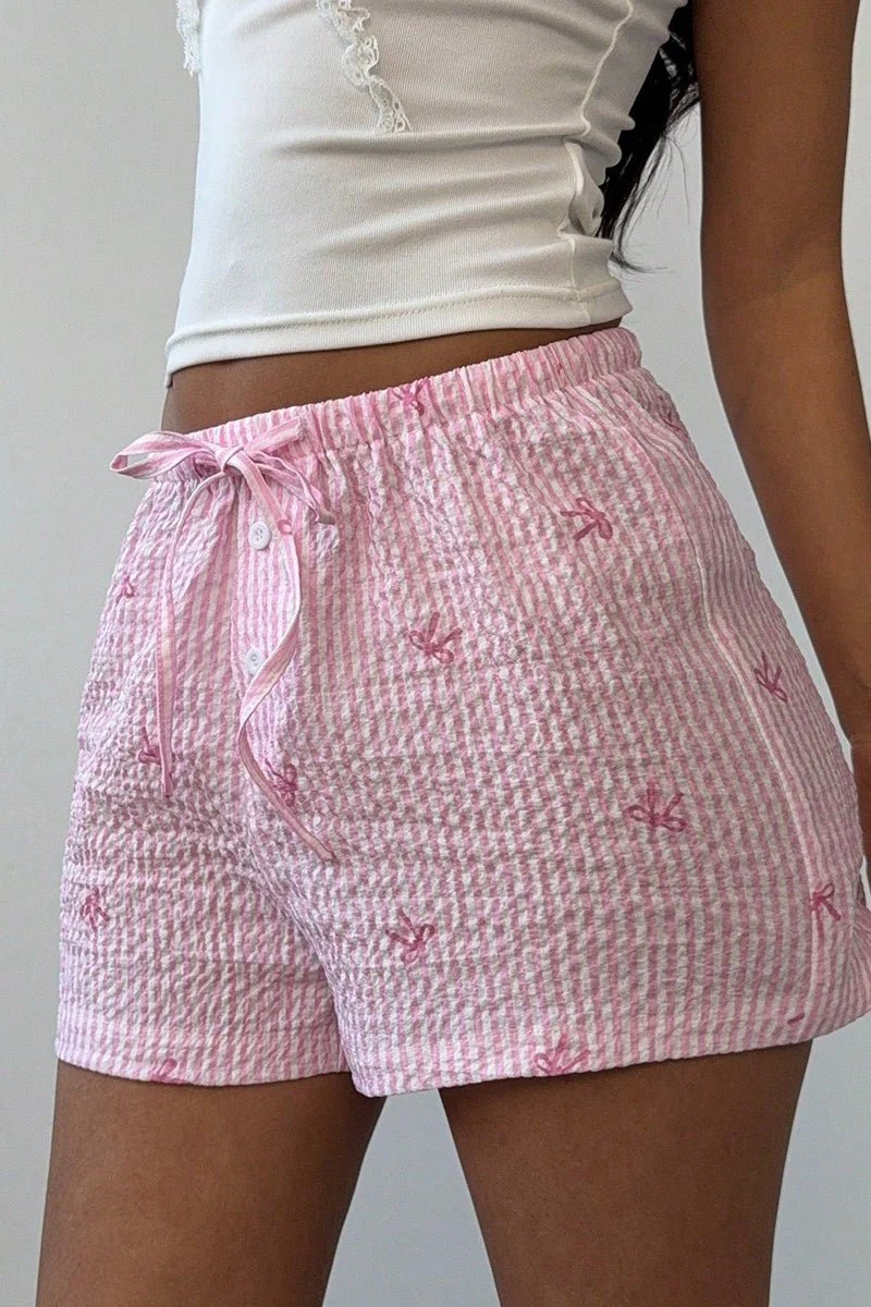 Tirzah Striped Low-Waisted Elastic Shorts - Image 5