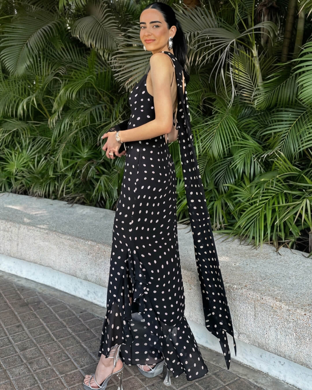 Valerie Polka Dot Maxi Dress - Image 5