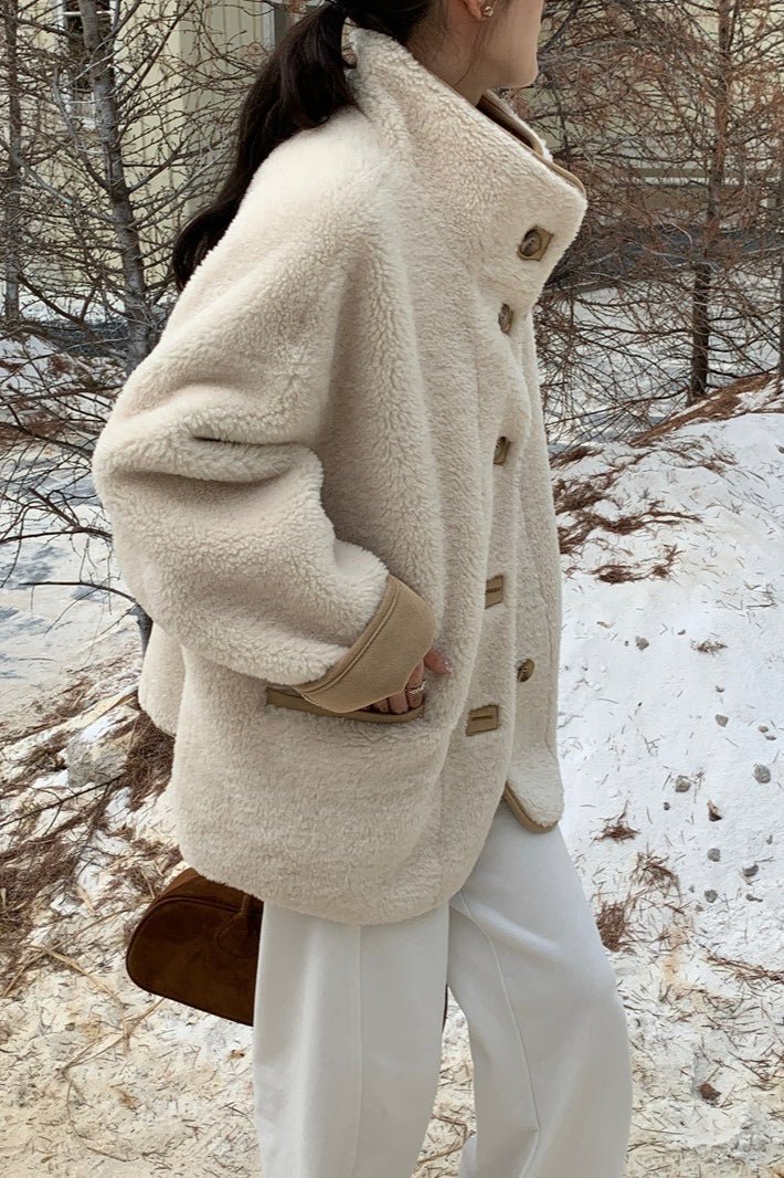 Vanya Stand Collar Faux Fur Coat - Image 5