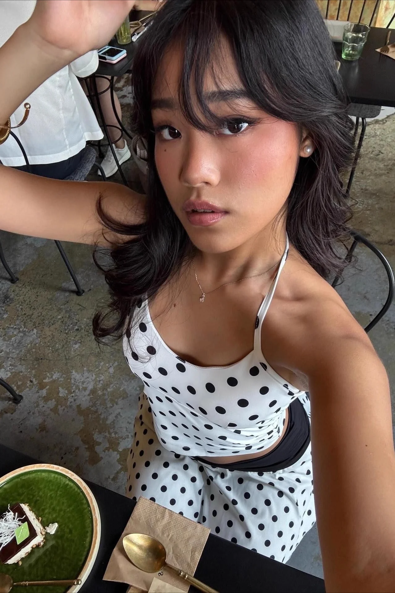Verity Halter Polka Dot Crop Set - Image 3